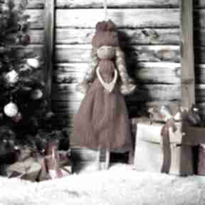 Pomysł na świąteczne prezenty! Mikołajka z drewnianym serduszkiem zawieszka na choinkę