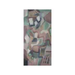 Obraz abstrakcyjny olejny 60x30 cm kokumo art, mały, nowoczesny