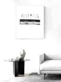 Grafika 40x50 cm wykonana ręcznie 3527453 plakaty art krystyna siwek obraz do salonu, czarno