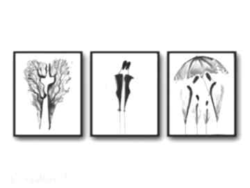 Zamówienie - 3 A4 body flowers about real relationships art krystyna siwek plakat, grafika