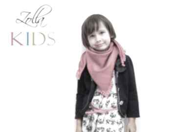 Modna chusta bawełniana dla dziewczynki 3-6 lat, zolla pracownia, chusteczka