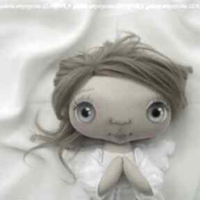 Aniołek lalka - dekoracja tekstylna, ooak pokoik dziecka szarotka, ręcznie szyta