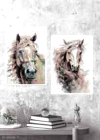 w - 2 A4 justyna jaszke konie, akwarela, grafiki, A4, koń