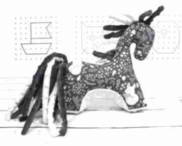 Koń śpiący lisek granat - przytulanka sensoryczna maskotki nuva art, koń, dla niemowląt, konik