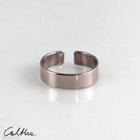 Gładka - miedziana obrączka 1900-47 caltha pierścionek, prosty, regulowana