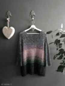 Multikolorowy anguria swetry the wool art sweter, na drutach, modny wełniany prezent