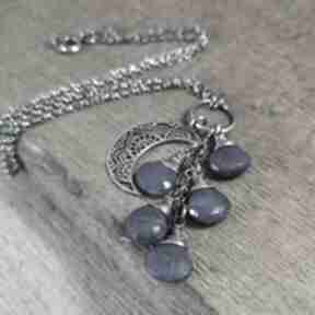 Księżyc z laspis lazuli - wisior naszyjniki irart, naszyjnik, lapis - srebro 925