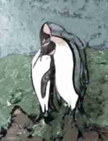 Obraz ręcznie malowany na płótnie, icebreakers 3 - devotion ewa mościszko pingwiny, zwierzęta
