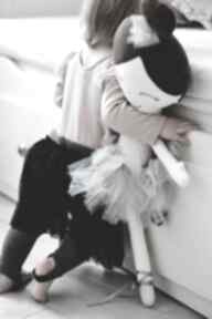 Timosimo - lalka ręcznie robiona melania XL szare dodatki timo simo bawełna - baletnica