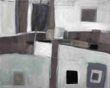 Odpoczynek lucja kowalczyk obraz abstrakcyjny, malarstwo akrylowe, nowoczesne, d domu