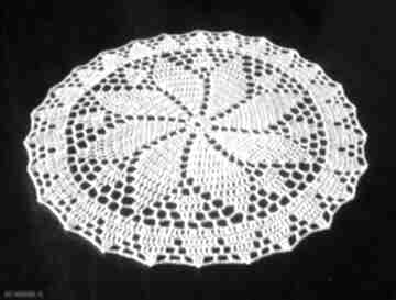 beżowa, 35 cm arte dania serwetka, okrągła, szydełkowa, z bawełny, koronka