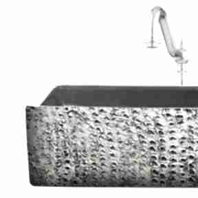 Crateras - modna umywalka z rzeźbieniem betonu żywiczego dom art and texture betonowa