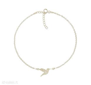 Celebrate hummingbird connector bracelet koliber srebro pozłacana