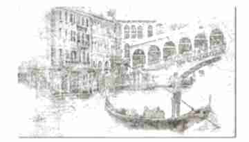 Obraz XXL miasto 13 wenecja - 120x70cm na płótnie gondola ale obrazy