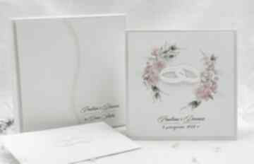 Kartka na ślub z pudełkiem i kopertą, wzór w 85e scrapbooking anna art and crafts, prezent
