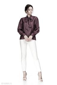 Bluzka 2 ss 2023 paweł kuzik koszula, elegancka, kokarda, wiskozowa, efektowna, luźna