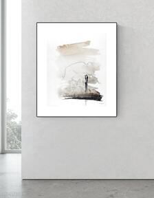 Grafika 40x50 cm wykonana ręcznie, 3251498 art krystyna siwek obraz do salonu, czarno biała