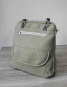 Plecak torba listonoszka - tkanina w jodełkę lemon torebki niezwykle elegancka, nowoczesna