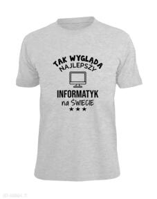 Koszulka z nadrukiem dla informatyka, prezent najlepszy, programista, komputer, urodziny