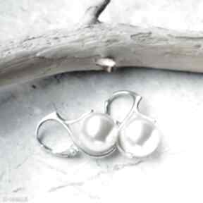 Srebrne kolczyki perły silvella srebro, kulki, z perłami, swarovski, klasyczne