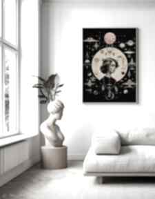 kobieta - format 40x50 cm hogstudio plakat, plakaty, grafika, astrologia, kolaż