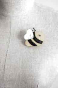 filcowa - pszczółka mały koziołek broszka, filc, pszczoła, dla niej, dziecka