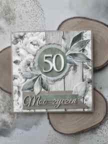 Kobieca na 50 50 te kartki kartkodzielo 50, 50 urodziny, tkę, tka, półwiecze