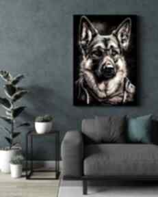 Portret psa hipsterskiego - rocky wydruk na 50x70 cm B2 dekoracje justyna jaszke german