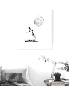 Grafika 40x50 cm wykonana ręcznie, 3224508 art krystyna siwek obraz do salonu, czarno biała