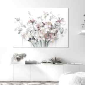 Obraz na płótnie - kolorowe kwiaty 100x70 cm 1-0325 raspberryem natura, drukowany, wydruk