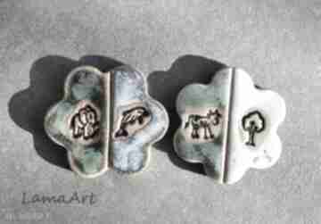 Ceramiczne magnesy lama art ceramika