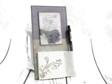 Notes na lodówkę - lawendowy bukiet shiraja lawenda, kwiaty, polne, magnes, zapiśnik