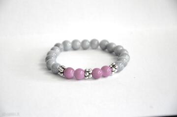 Szaro różowe korale bracelet by sis glamour, nowość, modna, uniwersalna, prezent