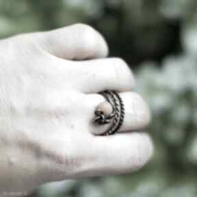 Karmelek - pierścionek spiralny z miedzi