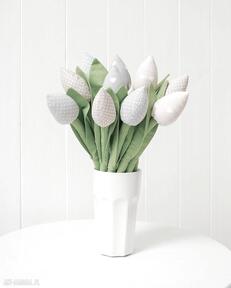 Dom jobuko, tulipany z bukiet, szyte, bawełniane, materiałowe
