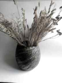 Duży, masywny wazon "w pętli" ceramika eva art rękodzieło, z gliny, dekoracja wnętrza