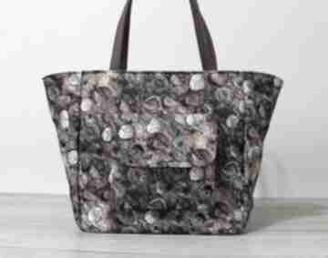 Świąteczne prezenty? Shopper bag z kieszonką klapką - jesienny melanż na ramię torebki