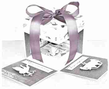 Personalizowany box ślubny folk scrapbooking kartki wrzosowisko exploding, ślub