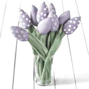 Tulipany fioletowy bawełniany bukiet dekoracje myk studio, kwiaty, z materiału
