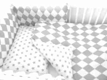 Ochraniacz do łóżeczka w romby - gwiazdki pokoik dziecka