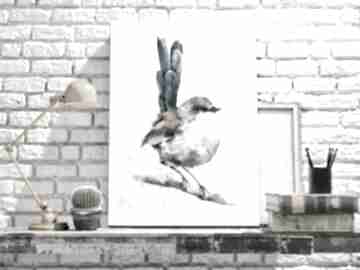 Obraz drukowany na płótnie akwarelowy bluebird - 40x60cm 02640 ludesign gallery ptaszek