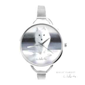 Zegarek - biały lis - magic forest zegarki