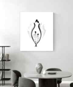 Grafika 40x50 cm wykonana ręcznie 3620679 art krystyna siwek obraz do salonu, czarno biała