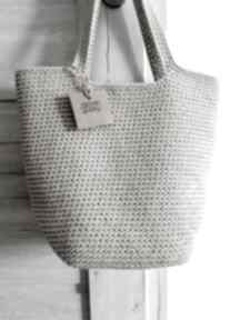 Dwie sznurkowe torby na indywidualne zamówienie torebki ręczne sploty ze sznurka bawełn