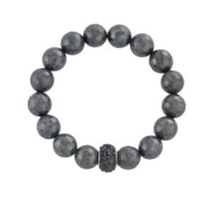 Earth energy navy blue jade with bead jadeit koralik piękna