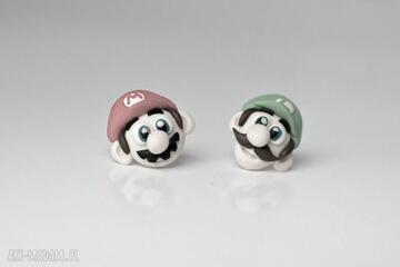 Mario & luigi bros - oryginalne kolczyki wkręty forever young, gra, gry, bajka