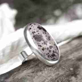 A275 pierścionek srebrny z oryginalnym jaspisem artseko, z jaspis, różowym kamieniem, różowy