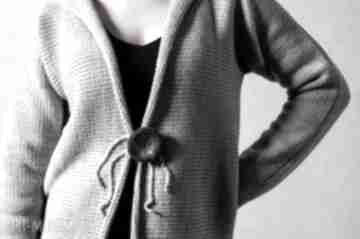 Szary rozpinany - arthermina swetry hermina, wełniany sweter, krótki prezent dla pań, damski