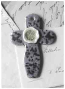 Krzyżyk fioletowy nakrapiany wylęgarnia pomysłów ceramika