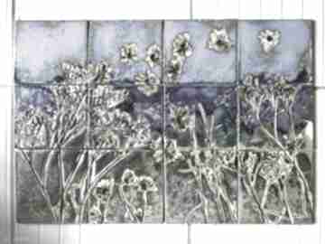 Zestaw kafli ceramicznych "letnia łąka ceramika ceramystiq studio panel ozdobny, dekor